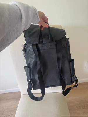 Freshly Picked diaper bag backpack leather zipper pockets baby new mom thumbnail 4
