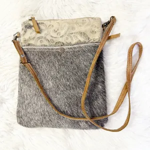 Myra Bag Hair-On Hide Crossbody Bag Western Boho Cowhide thumbnail 1