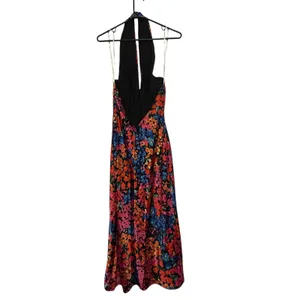 Lulus Bold Presence Floral Satin Halter Midi Dress - Size S thumbnail 5