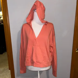 Sweaty Betty After Class Relaxed Hoodie Coral Pink Thumbhole Pocket Athleisure‎ thumbnail 2