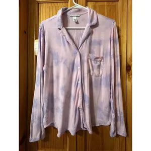 Victoria's‎ Secret Modal Tie Dye Pajama Set Small 2PC Button Down Top & Shorts thumbnail 4