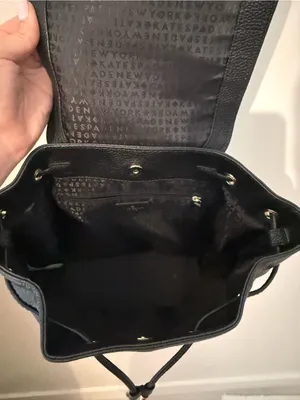kate spade Mulberry Street Breezy Black Pebbled Leather Backpack with Flap thumbnail 5