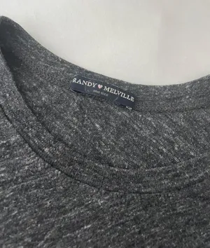 Brandy Melville Grey Heathered Crop Shirt thumbnail 2