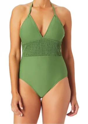 Sandflower Olive Green Womens Medium One Piece Swimsuit thumbnail 1