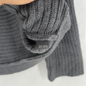 Anthropologie Laurete Lane Womens Size M Alpaca Blend Gray 3/4 Sleeve Crop Cardigan‎ Sweater thumbnail 7