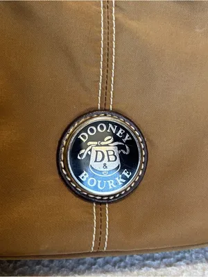Dooney & Bourke Wayfarer Brown Canvas Nylon Hobo Shoulder Bag thumbnail 3