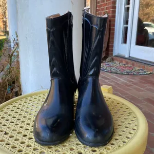 Vintage 70s Sears Waterproof Seashell Winter Boots Black Size 8 thumbnail 4
