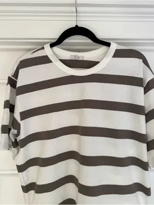 AYR The Practice Tee Stripe Dime Knit, XL thumbnail 4