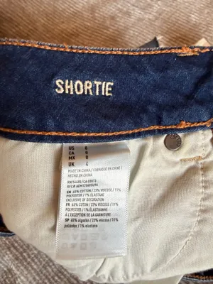 NWOT Dark Blue Distressed Denim Shorts - Sz 0 thumbnail 5