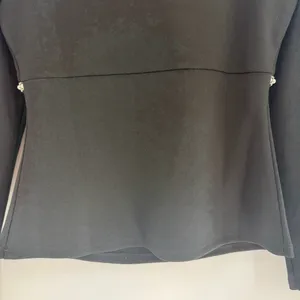 Boston Proper Pearl Rhinestone Sweetheart Notch Top Black S NWT thumbnail 6