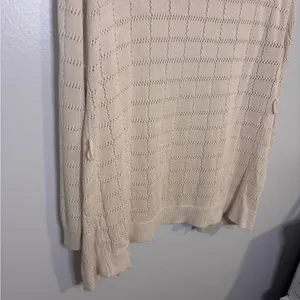Future Collective Jenny Lopez Cream Pointelle Cardigan Size Small thumbnail 4