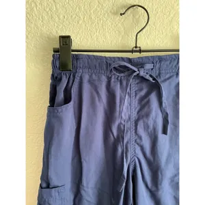 Reina Scrub Pants XS Excellent Navy‎ Blue Drawstring Cargo Pocket Microfiber thumbnail 6