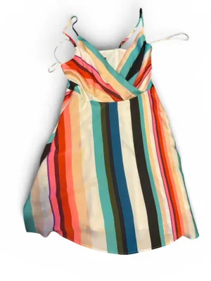 Express Multi-Color Striped Spaghetti Strap Dress thumbnail 1