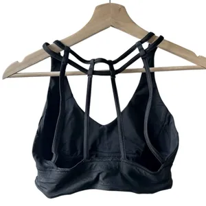 Lululemon Black Strappy Sports Bra Small Yoga Athleisure Activewear Workout Gym thumbnail 2