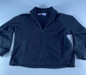 Columbia Jacket Women's Large Black Full Zip Fleece Zip Pockets Core Interchange thumbnail 1