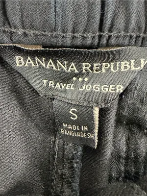 Banana Republic Travel‎ Jogger Pants Black Stretch Casual Athleisure Women’s S thumbnail 3