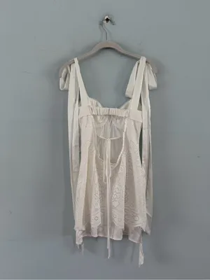 NWT For Love & Lemons Zahra White Lace Mini Dress thumbnail 6