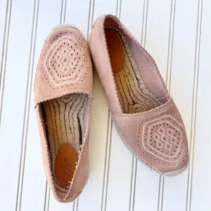 UGG Poppy Espadrille Flats Size 10‎ Pink Suede Perforated Scalloped 1100981 thumbnail 2