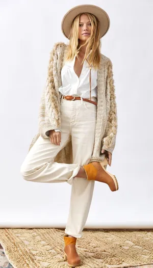 Anthropologie Braided-Sleeve Cardigan thumbnail 1