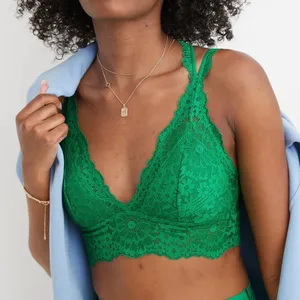 Aerie Green Padded Lace Bralette thumbnail 4