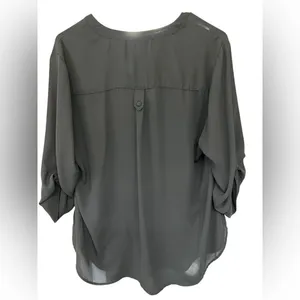 Torrid Charcoal Blouse with Pockets thumbnail 5