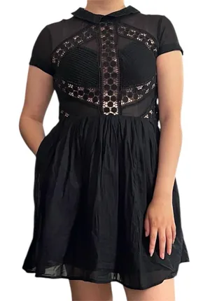 Free People black lace dress thumbnail 1