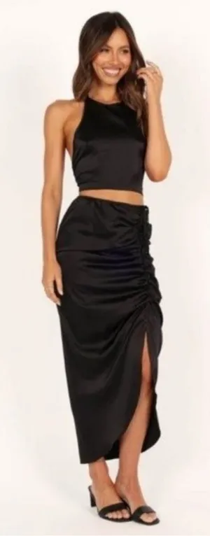 Mable x Petal & Pup NEW Angelique Open Back Crop Two Piece Set Midi Dress Size L thumbnail 1