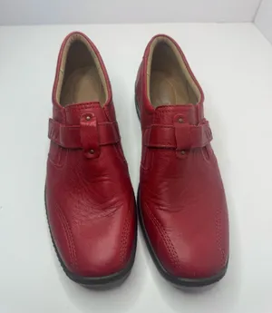 Hotter Francis Red Leather Loafers Size 9 thumbnail 1