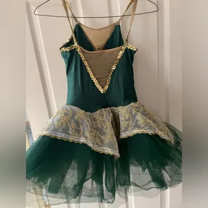 Emerald Green Dance Costume thumbnail 2