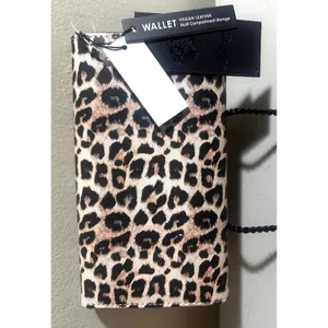 NWT Ed Hardy‎ Leopard Print Wallet Eternal Love Y2K Tattoo Heart Signature Logo thumbnail 3