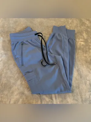 Women’s Grey’s Anatomy Brand Light Blue Drawstring Jogger Pants Size XXS thumbnail 6