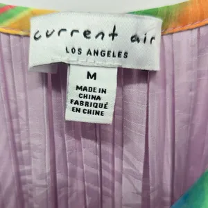 Current Air Maxi Dress Womens M 2190334-1 Multicolor Rainbow Pleated EUC thumbnail 2