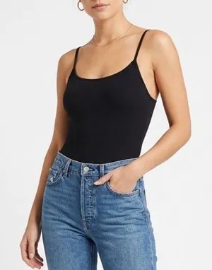Forever 21 Bodysuit Womens Medium Black Stretch Scoop Neck Sleeveless One Piece thumbnail 1