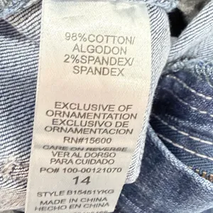 Democracy Blue Stretch Jeans Womens 14 Straight Cropped Ankle Denim Flex-Cellent thumbnail 4