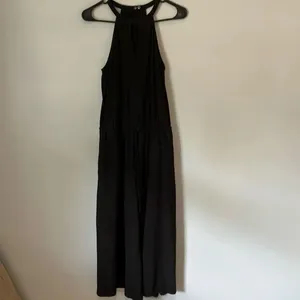 Athleta Black Sol Wide Leg Romper Jumpsuit Sz 2 #416636 N0525 #784 thumbnail 3