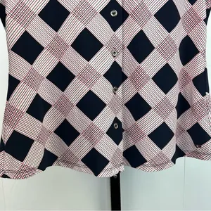 Y2K Tommy Hilfiger Sleeveless Button Front Top Womens Small Plaid Stretch Preppy thumbnail 5