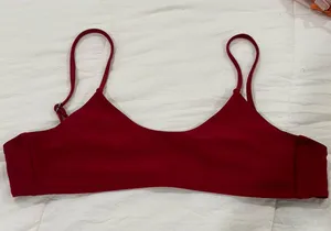 SheIn red bathing suit top thumbnail 1