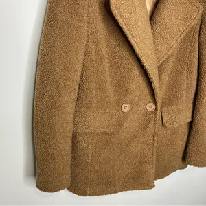 JouJou teddy bear blazer pea coat style‎ coat size small caramel colored thumbnail 2