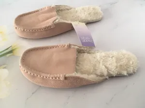 Pink Suede Slippers, Size 8 thumbnail 2