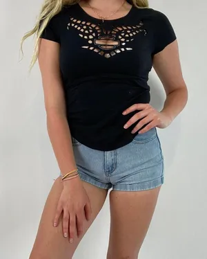 Harley Davidson Cutout Design T-Shirt From Gatlinburg TN thumbnail 1