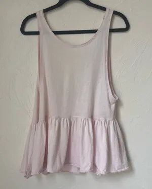 Free People We the Free soft pink baby doll low back tank top size S thumbnail 1