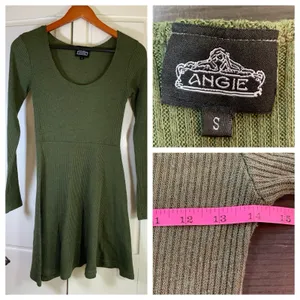 Angie Ribbed Knit Long Sleeve Dress Size Small Punk Grunge‎ Skater Alternative thumbnail 2