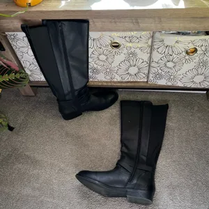 A New Day Black Faux Leather Tall Riding Boots Target Size 10 Buckle detail thumbnail 13