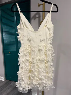 Helsi Riley Floral Appliqué Bridal Mini Dress Anthropologie thumbnail 8