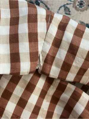 NWT FAITHFULL Valeria Capri Pants in gingham cedar thumbnail 8