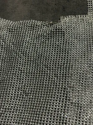 SheIn NWOT Rhinestone Detail Metallic Open Back Silver Top thumbnail 6