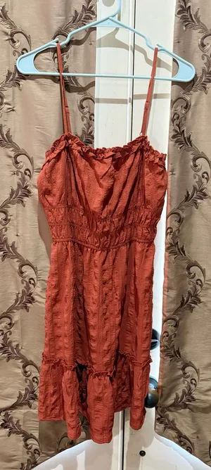 Pretty Little Thing Rust Flowy Dress thumbnail 1