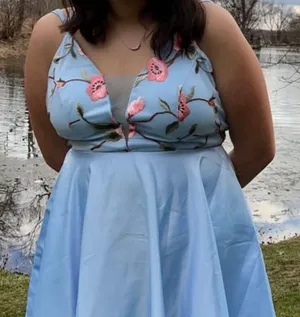Blue Homecoming Dress Size L thumbnail 1