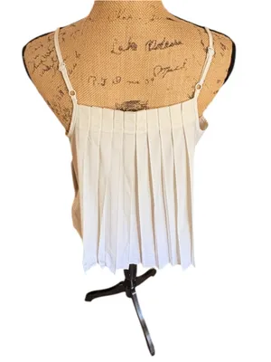 Athleta Hayes Pleated Tank Top Women’s Size S NWT Bright White thumbnail 5