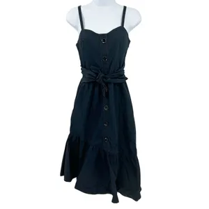 Derek Lam 10 Crosby Womens‎ Nautical Vacation Poplin Cotton Midi Dress Navy Blue thumbnail 3
